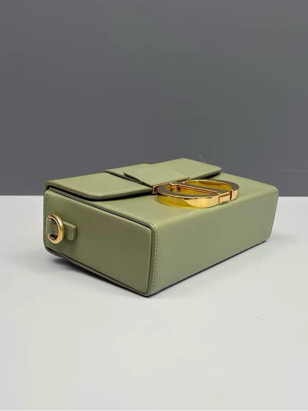 Dior Olive Green Leather CD Buckle Crossbody Bag - Picture 3 of 9